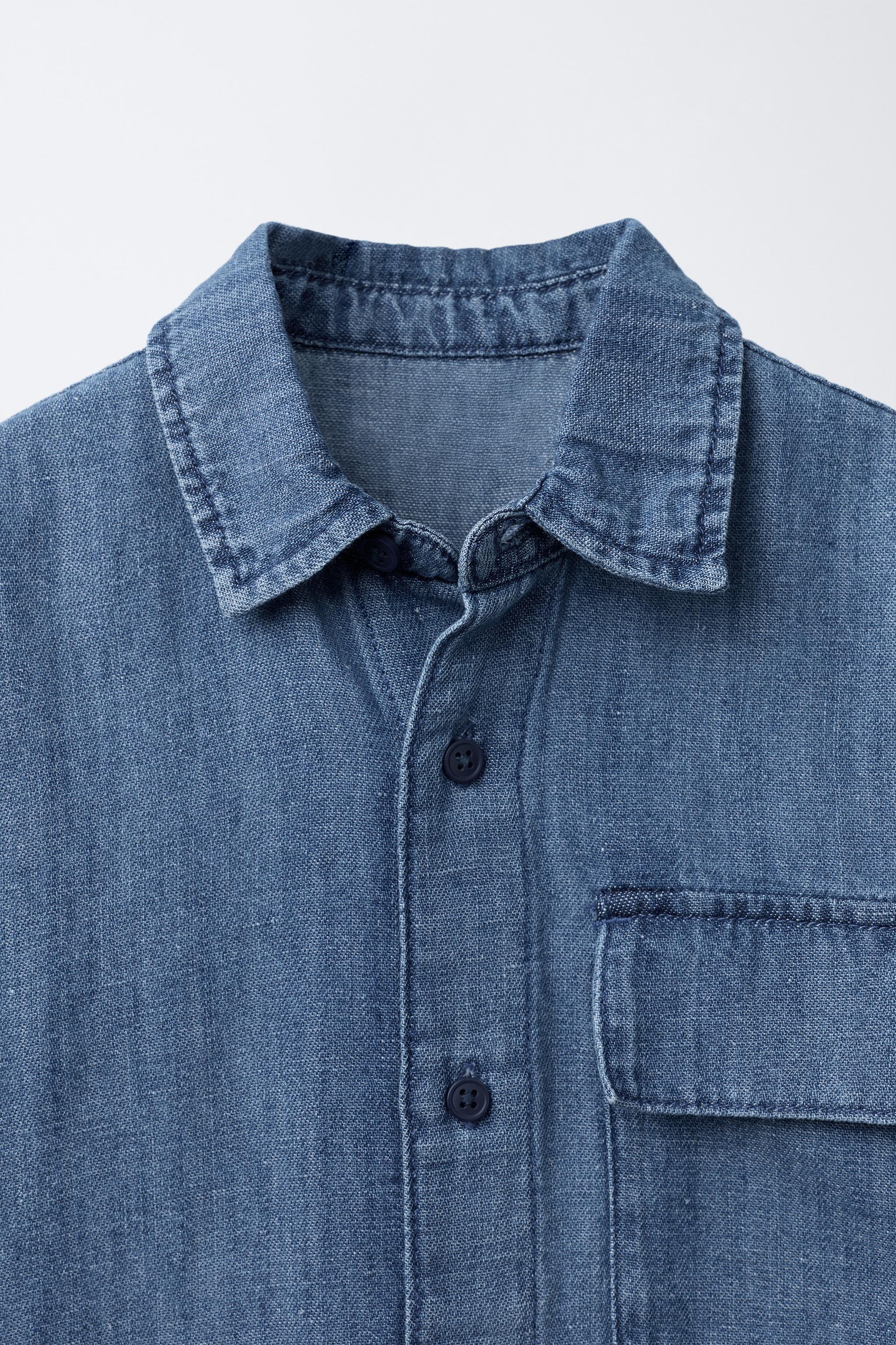 FLOWY DENIM SHIRT